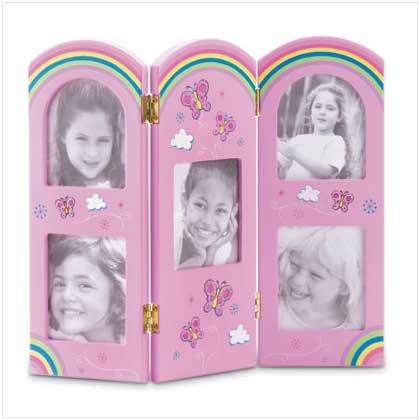 BUTTERFLY TRI FOLD PHOTO FRAME