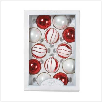 RED & WHITE ORNAMENTS