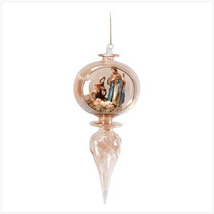 AMBER NATIVITY ORNAMENT
