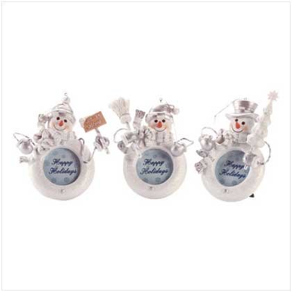 SNOWMAN PHOTO FRAME ORNAMENTS