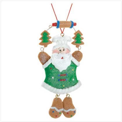 SANTA CHEF GINGERBREAD ORNAMENT