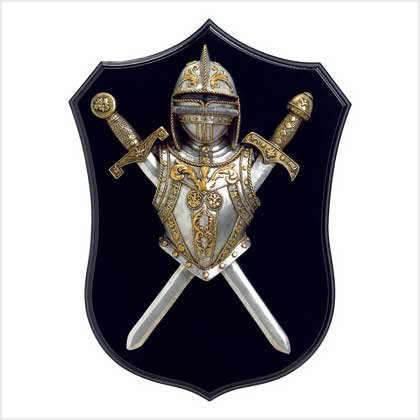 KNIGHTLY ARMOR WALL PLAQUE