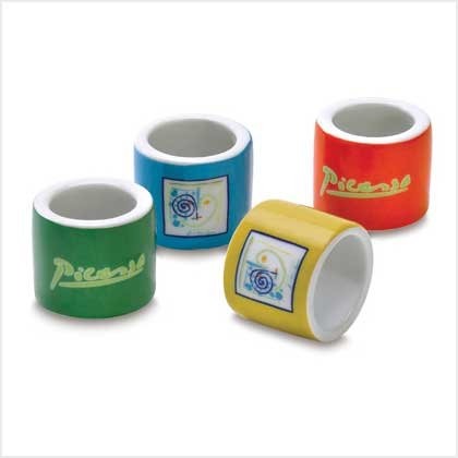 PICASSO LINE NAPKIN RING SET