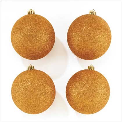 GOLD GLITTER ORNAMENTS