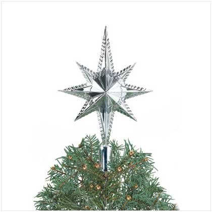 SILVER STAR TREE TOPPER