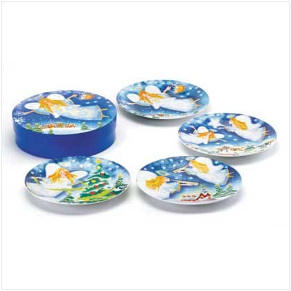 CHRISTMAS ANGEL DESSERT PLATES