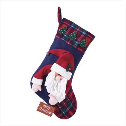 PLUSH STOCKING - SANTA