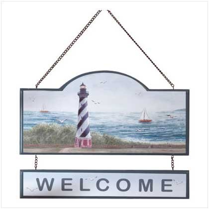 LIGHTHOUSE "WELCOME" SIGN