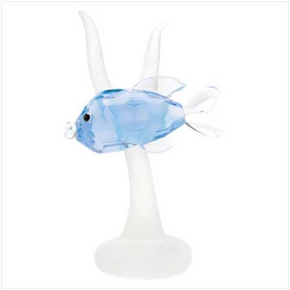 CRYSTAL CUT BLUE FISH
