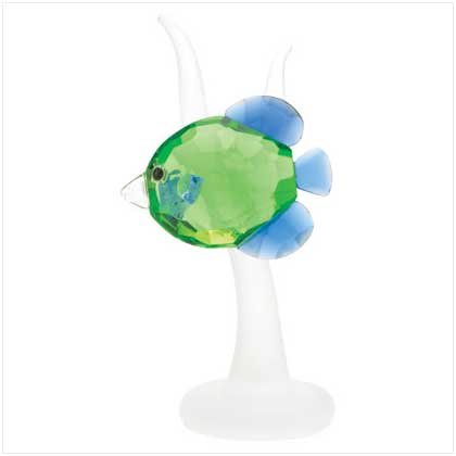 CRYSTAL CUT GREEN FISH