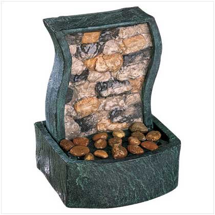 ROCK WALL TABLETOP FOUNTAIN