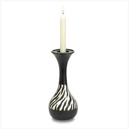 ZEBRA STRIPE CANDLEHOLDER