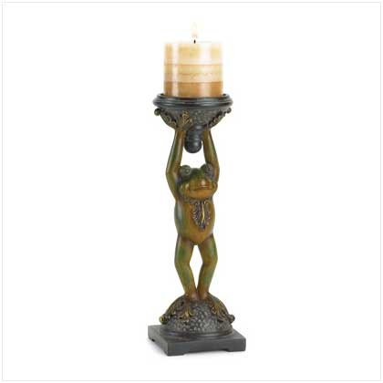 FRIENDLY FROG CANDLEHOLDER