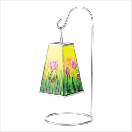 COUNTRY TULIPS VOTIVE LANTERN