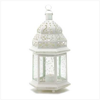 LARGE WHITE MOROCCAN LANTERN