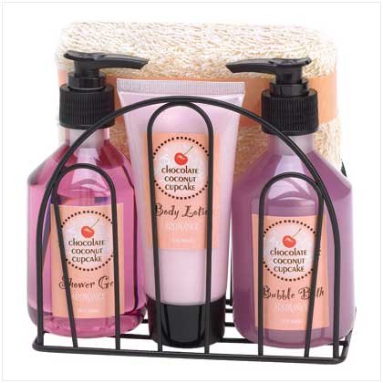 CHOCOLATE COCONUT CUPCAKE BATH SET