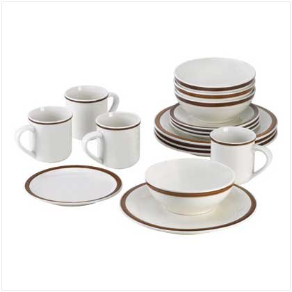 COCOA CIRCLE 16PC DINNERWARE