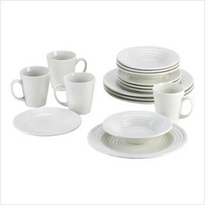 CREAM 16PC DINNERWARE SET