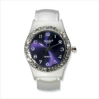 SILVER-PLATED CUFF WATCH