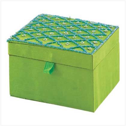 FABRIC EMBROIDERD JEWELRY BOX