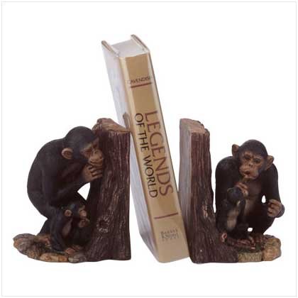 HIDE SEEK MONKEY BOOKENDS