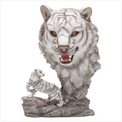 FIERCE WHITE TIGER DISPLAY