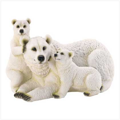POLAR BEAR FAMILY FIGURINE