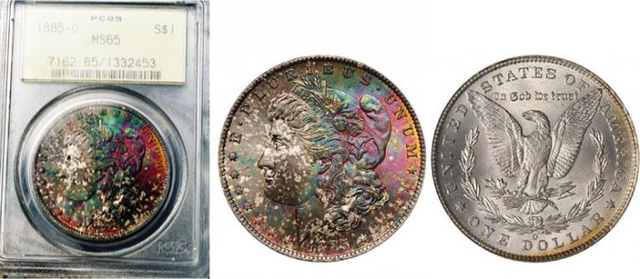 1885-O Morgan Silver Dollar PCGS MS-65 Old Holder