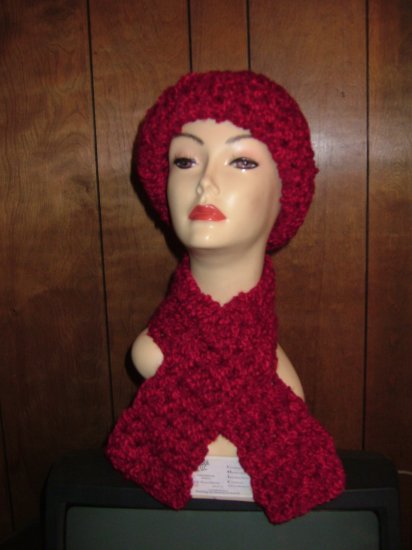 Crochet Hat and Scarf Set