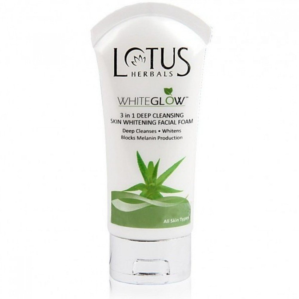 Lotus Herbals White Glow 3 in 1 Deep Cleansing Skin Whitening Facial Foam 200 gms