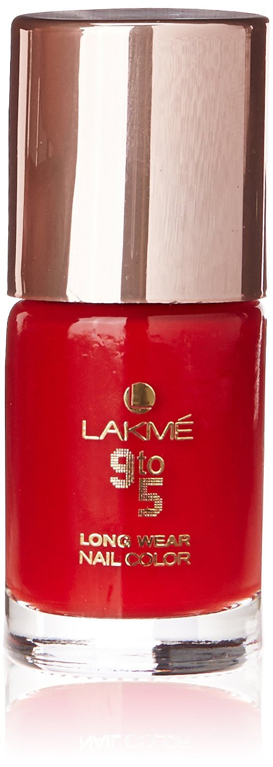 Lakme Lakme 9 To 5 Long Wear Nail Colour Red Boss 18 ml