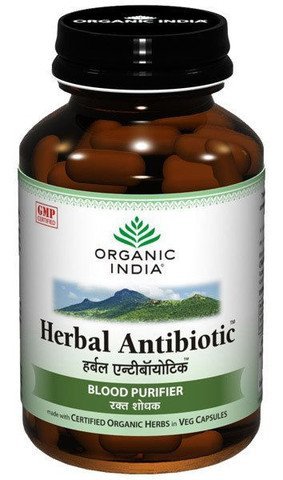 Organic India Herbal Antibiotic 60 Capsules Bottle