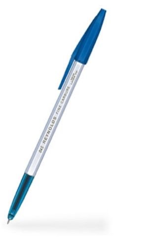 Set of 10 x Reynolds 045 fine carbure Non smudge ball Point pens BLUE