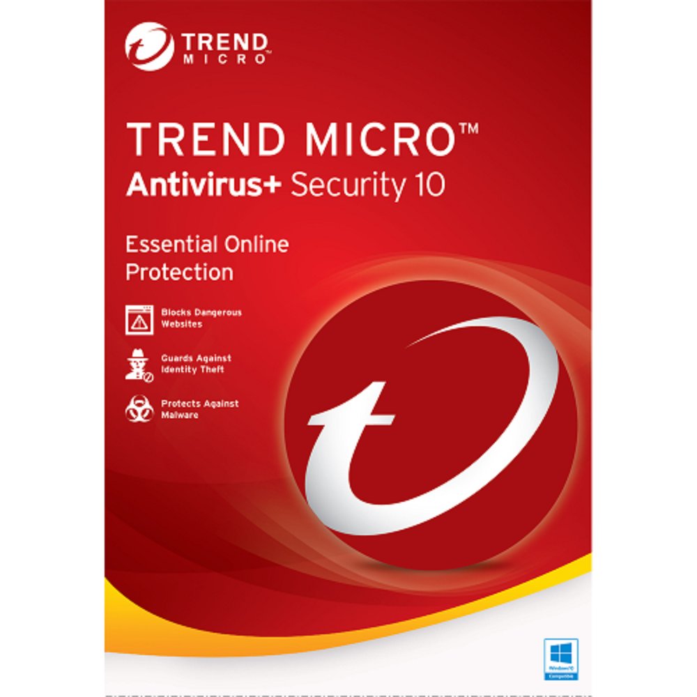 Trend Micro Antivirus 10 2017 1 Yr 1 Device Windows Only Download USA Canada MX Only