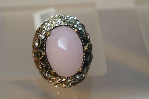 Turkish 6 Carat Pink Quartz Vintage Ottoman Victorian Bronze Size 6.5 Ring
