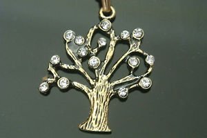Turkish 0.07 Carat Zircon CZ Ottoman Victorian Style Bronze Life Tree Necklace