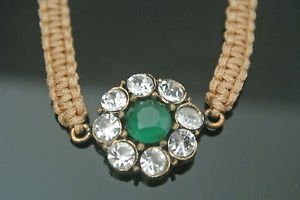 Handmade Turkish Emerald Ottoman Victorian SULTAN Parachute Cord Bronze Bracelet
