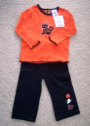 NWT Halloween Outfit Shirt Pants Infant Baby 12 months www.thriftstoretreasures.ecrater.com