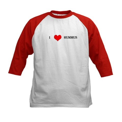 "I Love Hummus" Kids Baseball Jersey