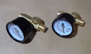 2 AIR REGULATORS MADE FROM SOLID BRASS GREAT FOR AUTO PAINT SPRAY GUNS AND MORE