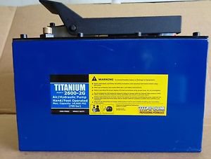 HYDRAULIC AIR FOOT PUMP 10,000 PSI OUTPUT POWERS CYLINDERS TO 50 TONS 2600-2G