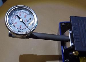15000 PSI OIL FILLED GAUGE WITH TEE ADAPTER FOR ENERPAC OTC OMEGA BVA FOOT PUMPS