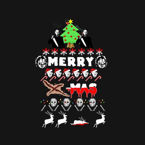 Merry x-mas horror - tee