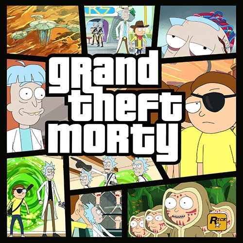 Rick and Morty -GRAND THEFT MORTY!! t-shirt- www.shirtdorks.com