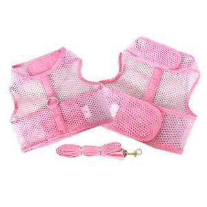 XS DOG HARNESS teacup yorkie chihuahua maltese DOG MESH HARNESS W/ LEASH SET NEW