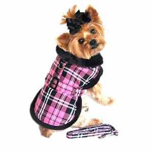 DOG COAT mini dachshund westie bichon minpin DESIGNER DOG JACKET & LEASH PURPLE