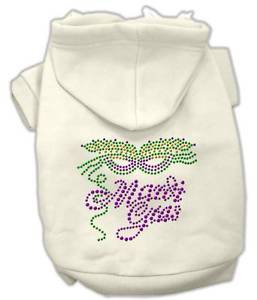 SM DOG HOODIE chihuahua yorkie toy poodle MARDI GRAS DOG SWEAT SHIRT USA MADE