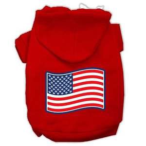 SM DOG HOODIE chihuahua yorkie toy poodle DOG US FLAG SWEATSHIRT clothe USA MADE