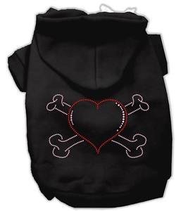 XS DOG HOODIE chihuahua teacup yorkie CROSSBONE DOG SWEATSHIRT clothes USA MADE