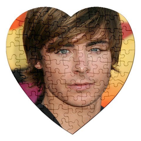 Zac Efron Heart Jigsaw Puzzle